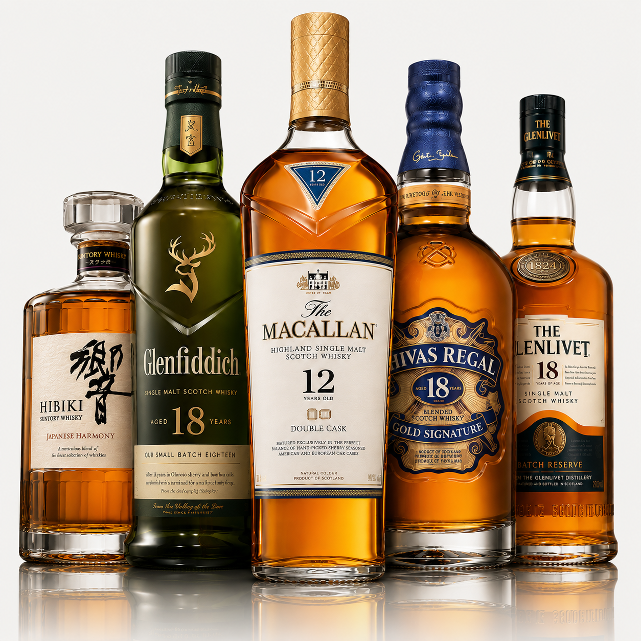 Premium Whisky Collection – 5 Bottles